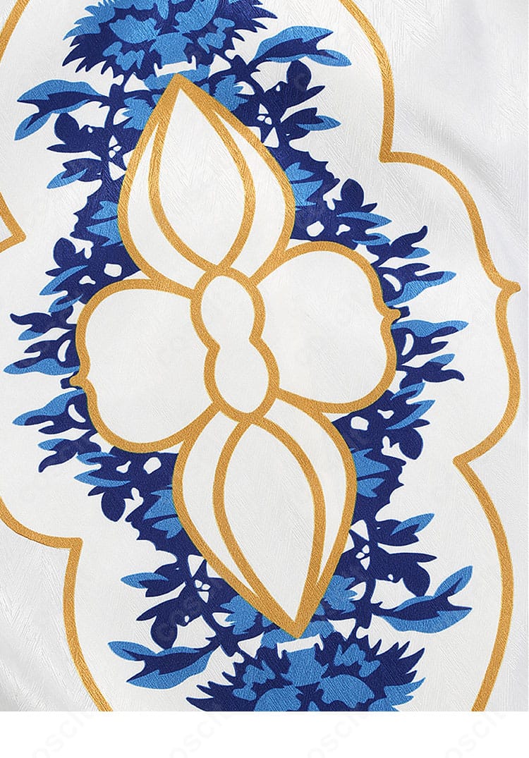 裾のパターン刺繍と装飾の詳細（日々樹 渉 刹那の白衣装）