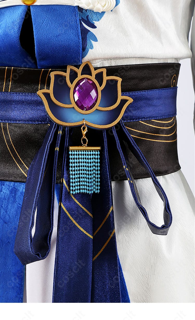 腰帯とコルセットベルトの装飾ディテール（Enstars 刹那の白衣装）