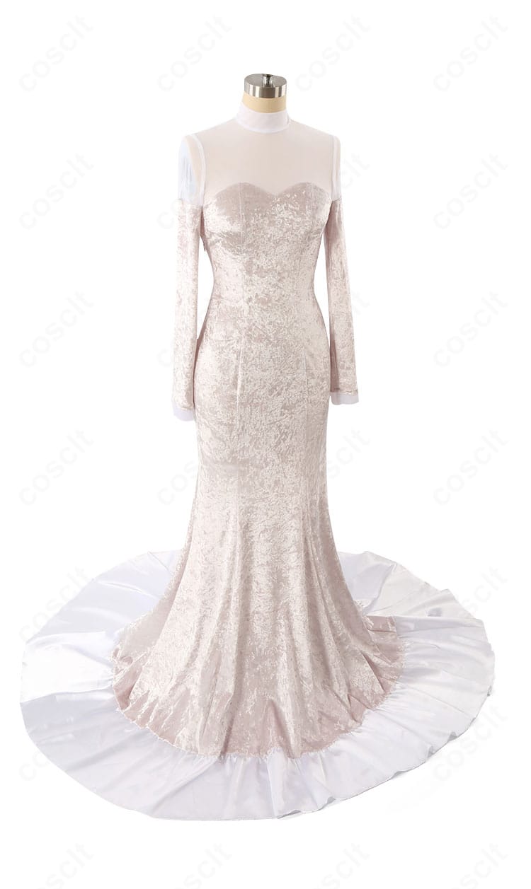 ALIEN STAGE ミジ（MIZI）ドレス衣装の側面。ウエストラインとスカートの落ち感が分かるシルエット。