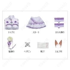 リゼロ エミリア コスプレ衣装 高再現で通気性良好、撮影・イベントに最適 - 6枚目の画像（サムネイル）