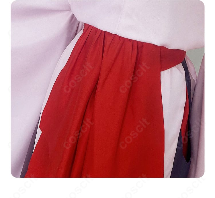 雫 コスプレ衣装 腰帯の装飾クローズアップ。質感と意匠を強調し、ウエストのラインを美しく見せる設計