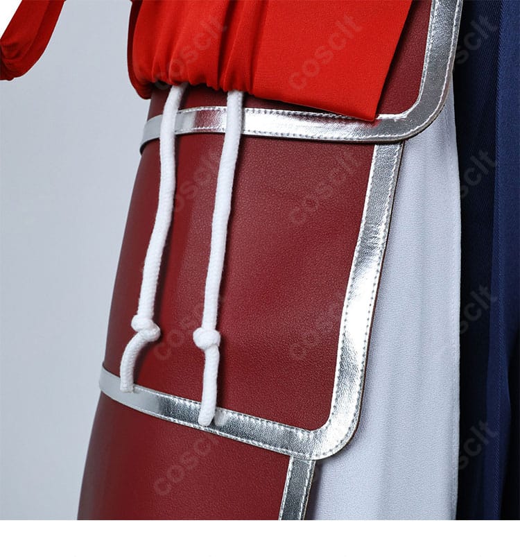 ウエストの帯風デザインの拡大画像。留め具とレイヤー構成が分かる姫川大輝衣装の中心ディテール。