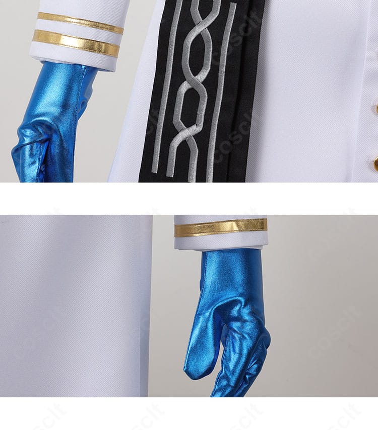 ネモ衣装の袖口と手袋のディテール。手先まで統一感のあるデザインでポージングに映えます。