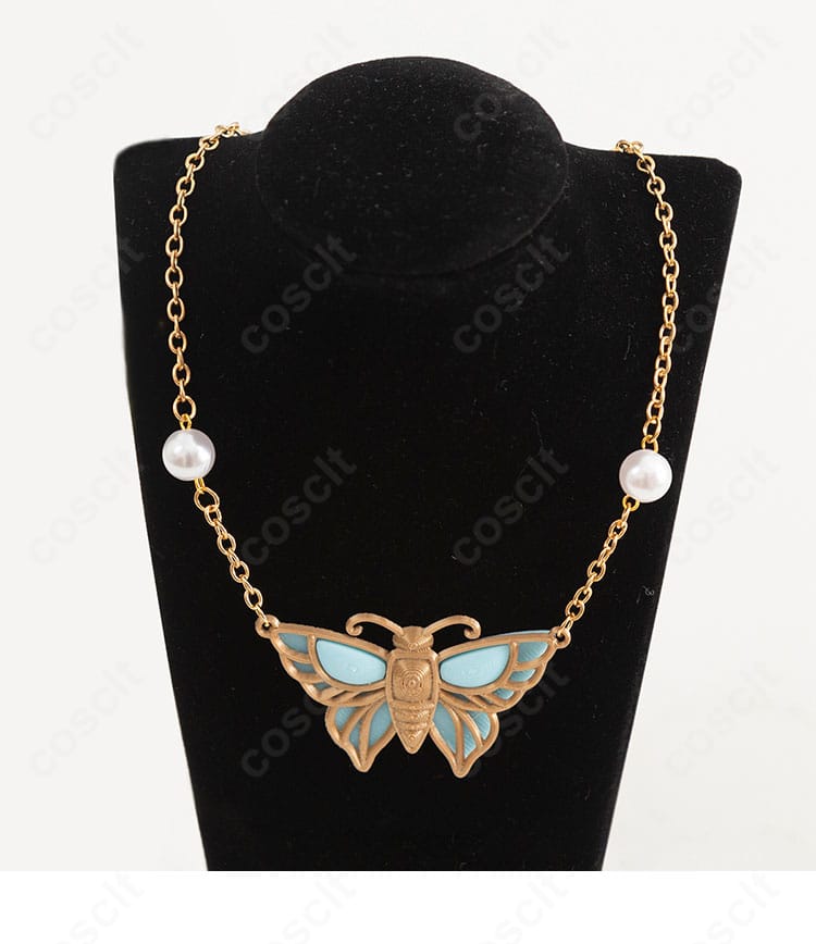 第五人格 昆虫学者 メリー・プリニウス コスプレ 蝶ネックレスの装飾ディテール