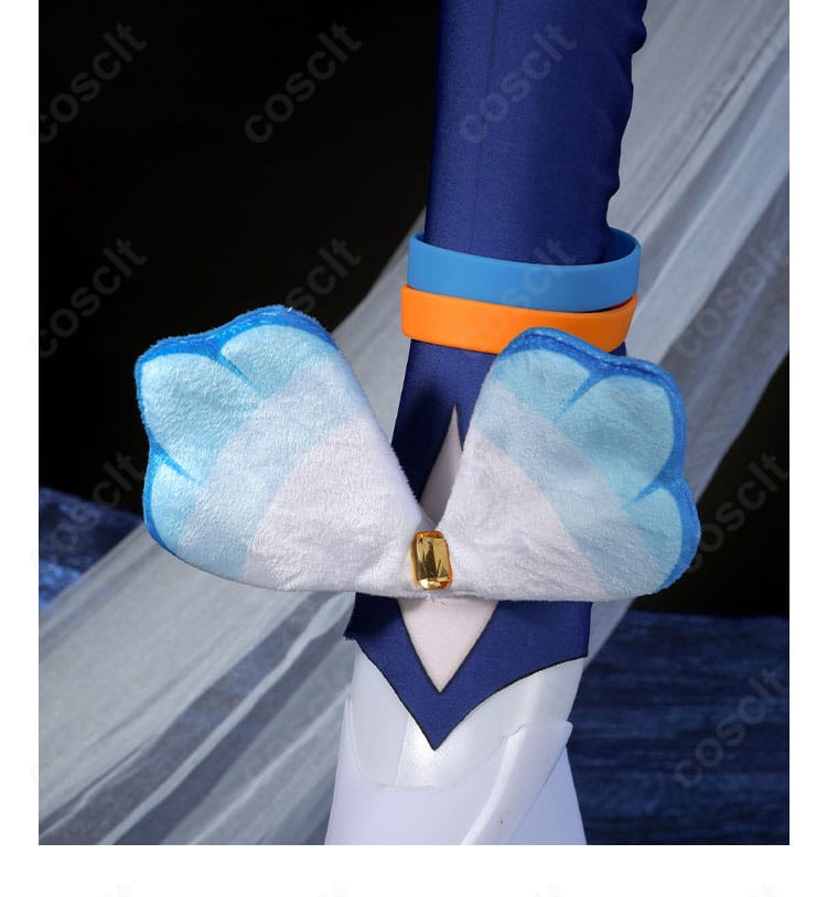 ムアラニ衣装のブーツ装飾(カバー)。装飾パーツの形状と質感のクローズアップ。