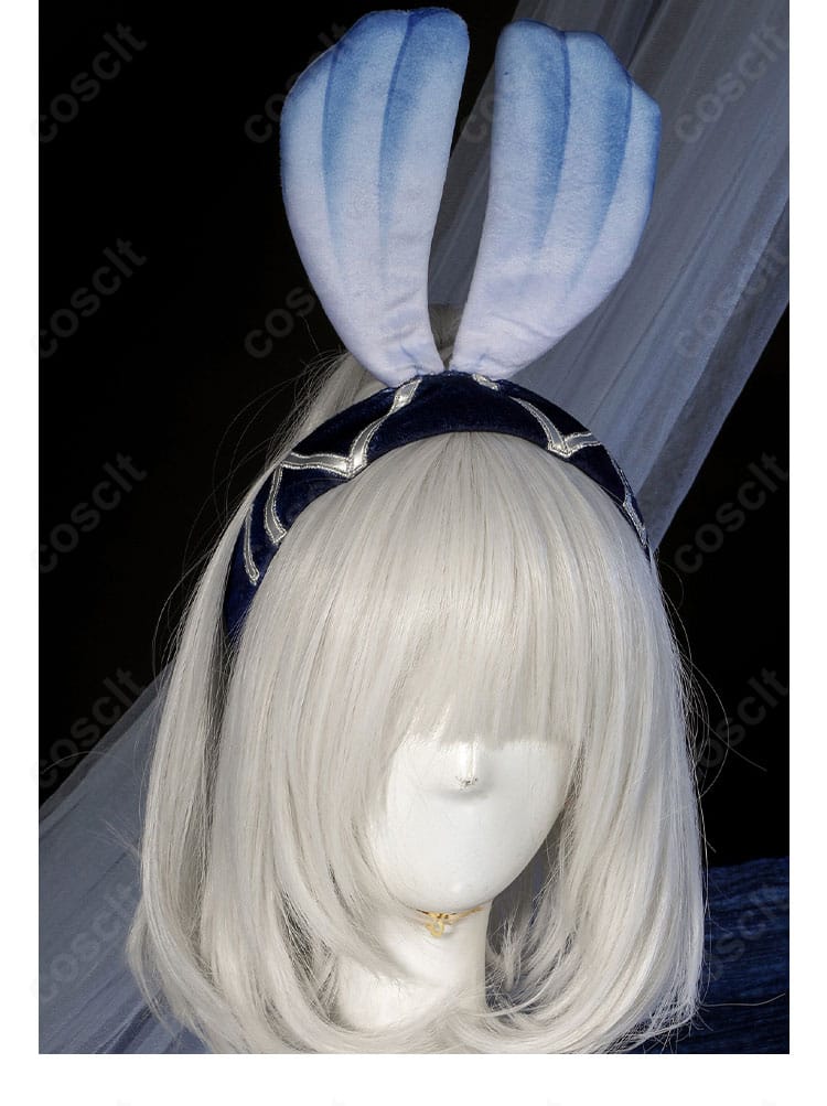 ムアラニ衣装のヘッドバンド。可愛らしい意匠と装着イメージを示す。