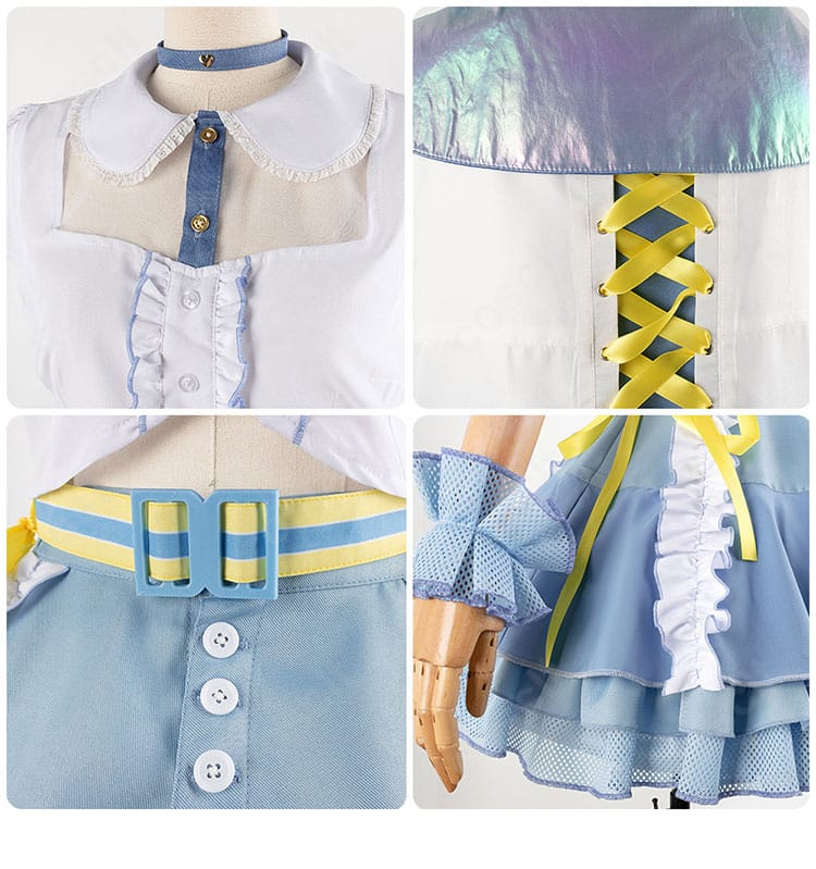 装飾パーツの質感比較。チョーカー、髪飾り、手首飾りなどの素材感と色合いが分かる。