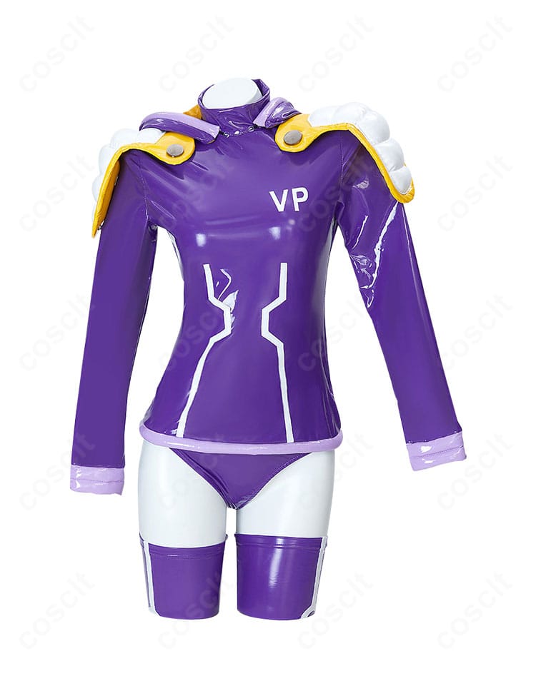 ジュエリー・ボニー エッグヘッド編コスプレ衣装の正面ディテール。襟元と前身頃の意匠を高忠実度で再現。