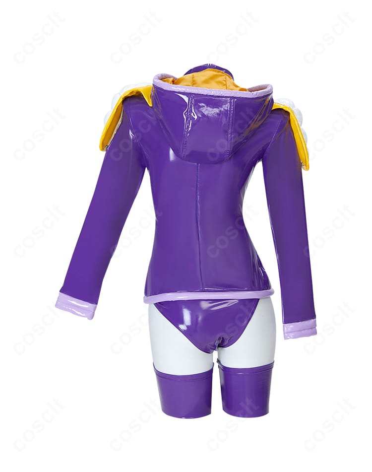 ジュエリー・ボニー エッグヘッド編コスプレ衣装の背面。シルエット維持のためのパネル設計と開閉部の仕様が見える。