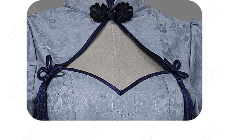 ジュビア・ロクサー コスプレ衣装・前胸リボンのディテール。立体感のある結び目