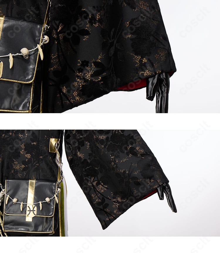 袖口装飾の拡大。模様の再現度と縫製の整いが分かる近接ショット。