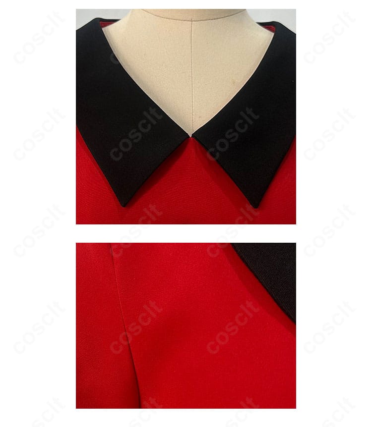 ヴァギー コスプレ衣装の襟元ディテール。装飾の形状と質感を近接で撮影