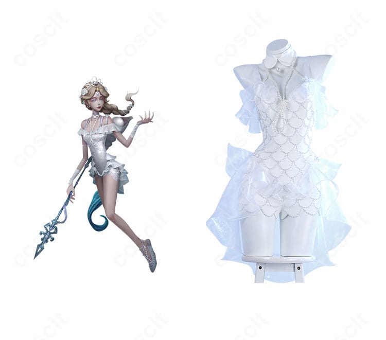 第五人格 グレイス『百万弗の人魚』衣装の正面とキャラクター比較。造形とカラーの一致が分かる画像