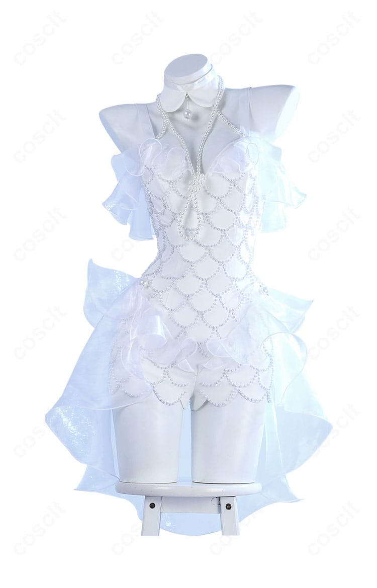 グレイス『百万弗の人魚』コスプレ衣装の正面全体。レオタードと装飾の配置が見える