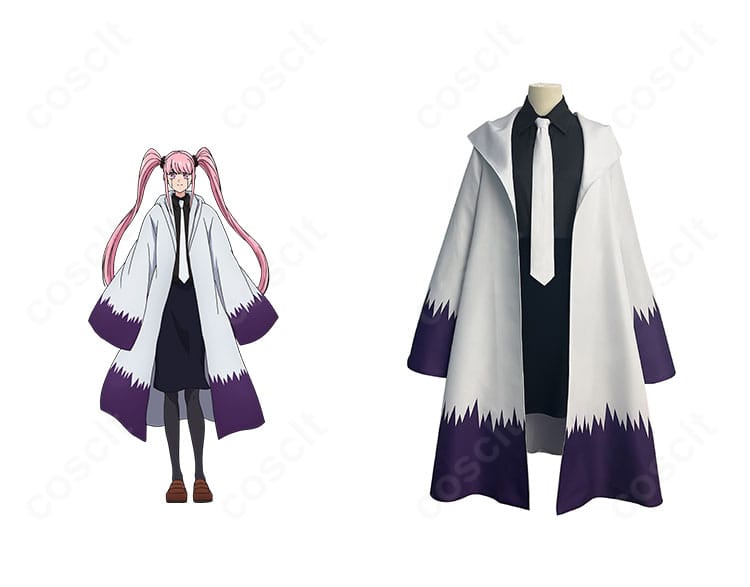 ラブ・キュートの学園制服コスプレ衣装 正面全体とキャラクターイメージの比較表示