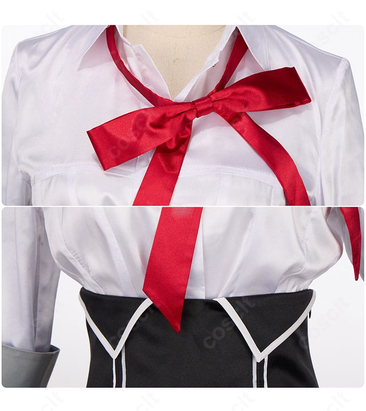 夜桜キララ衣装のリボンと腰飾りのクローズアップ。質感と金具の仕上げが見える詳細画像