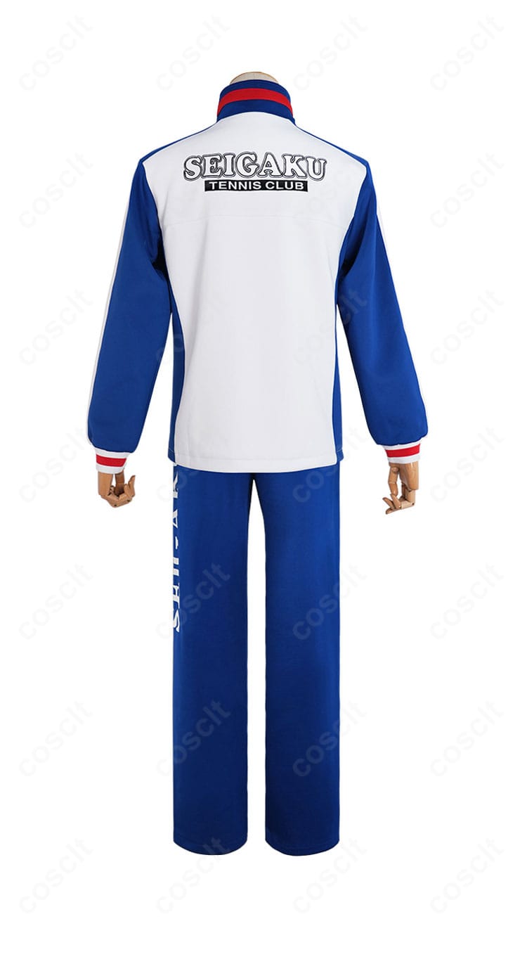テニスの王子様 越前リョーマ コスプレ衣装 ジャージの背面全体(背面ロゴ入り)