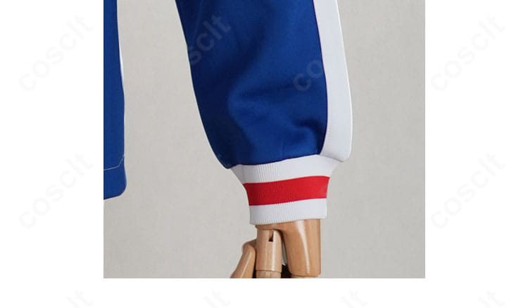 テニスの王子様 越前リョーマ コスプレ衣装 ジャージ袖口のラインとステッチの詳細
