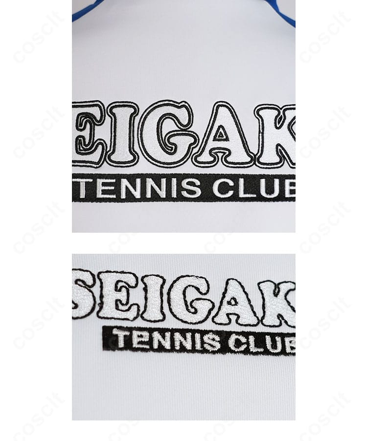 テニスの王子様 越前リョーマ コスプレ衣装 ジャージ背面ロゴの拡大ディテール