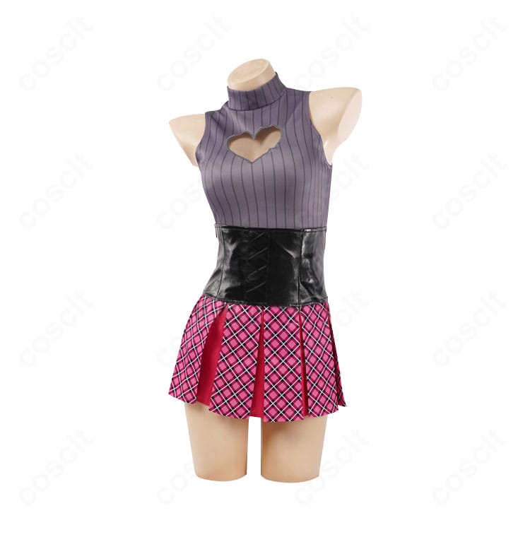 753♡(ナゴミ)天使たちのステージ衣装 前面。ハート装飾とコルセットでウエストが締まるシルエットを強調。