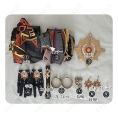 原神 マーヴィカ 炎神 コスプレ衣装｜豪華刺繍で高再現、長時間も快適。イベント・撮影に最適 - 5枚目の画像（サムネイル）