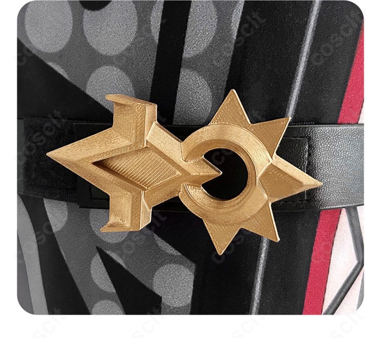 マーヴィカ 炎神 コスプレのボトム装飾詳細。パンツ部の意匠でキャラクター性を強調