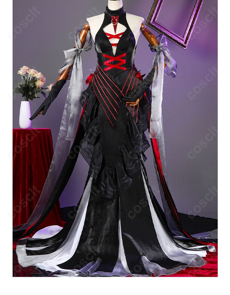 無期迷途 デレーヤ 星海の迷夢コスプレ衣装の正面全体。刺繍と装飾が映える美しいディテール