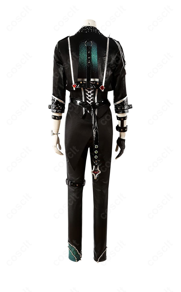 逆先夏目 イービルTELEPHONE コスプレ衣装の背面。背中のラインとヘムのデザインを丁寧に再現した仕上がり。