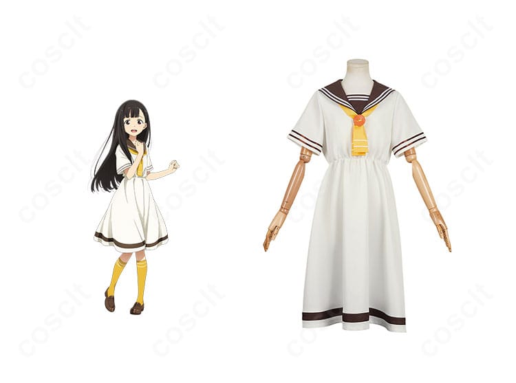 負けヒロインが多すぎる！温水佳樹のコスプレ衣装を着用したビジュアル合成。学園風の清楚なデザインが伝わる全身イメージ。