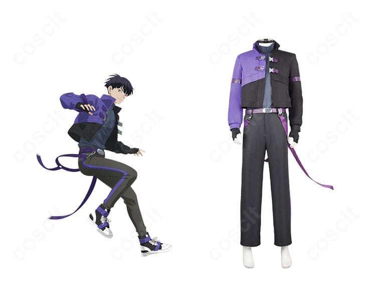 怪獣8号 保科宗四郎のサイバーパンク風コスプレ衣装の詳細。キャラの精悍さを引き立てる一体感あるデザインが確認できます。