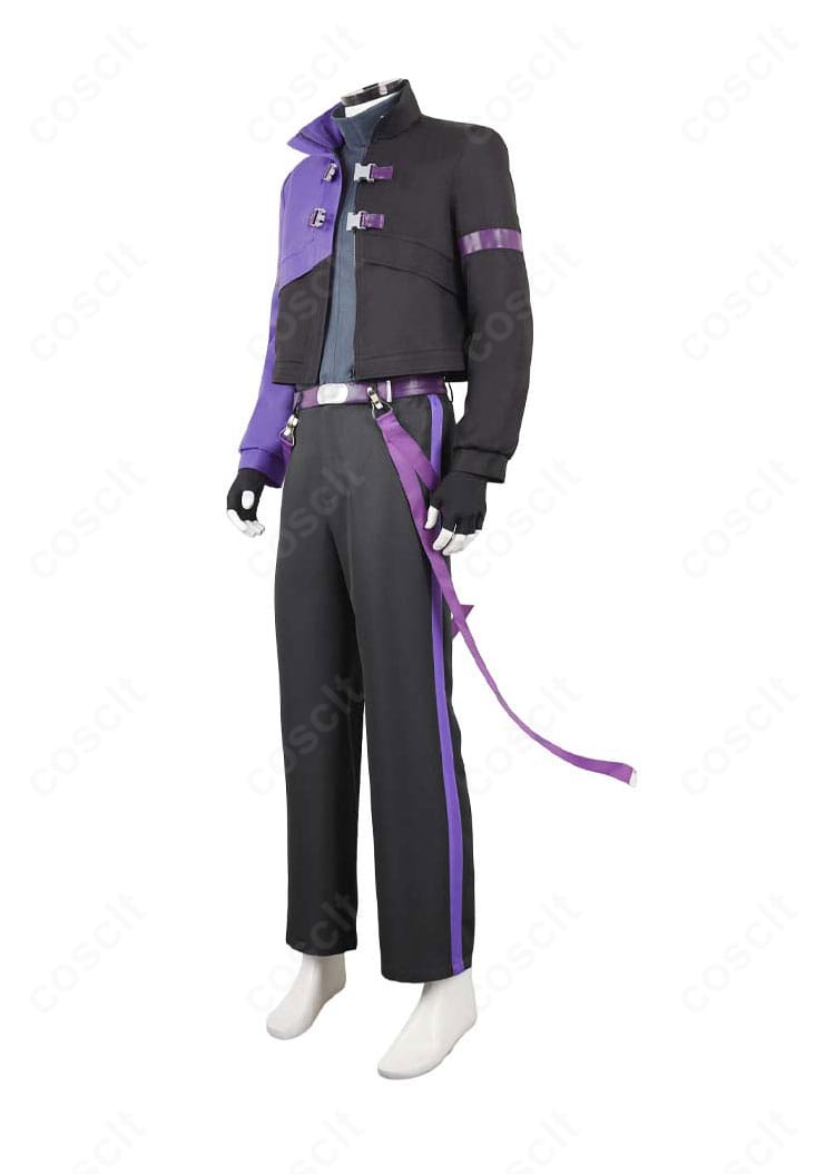 怪獣8号 保科宗四郎 コスプレ衣装の左側面。シンプルな構成ながら、縫製とパーツ配置にこだわった造形。