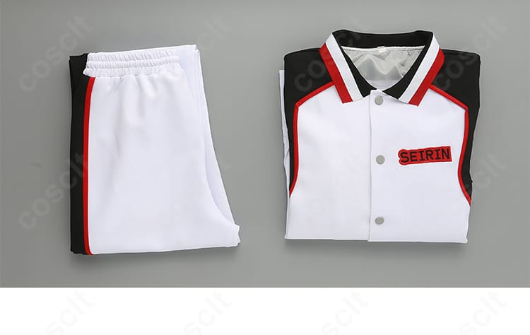 黒子テツヤ コスプレ 誠凛高校ジャージのセット内容。上着とズボンの2点セットをフラット配置で示す画像