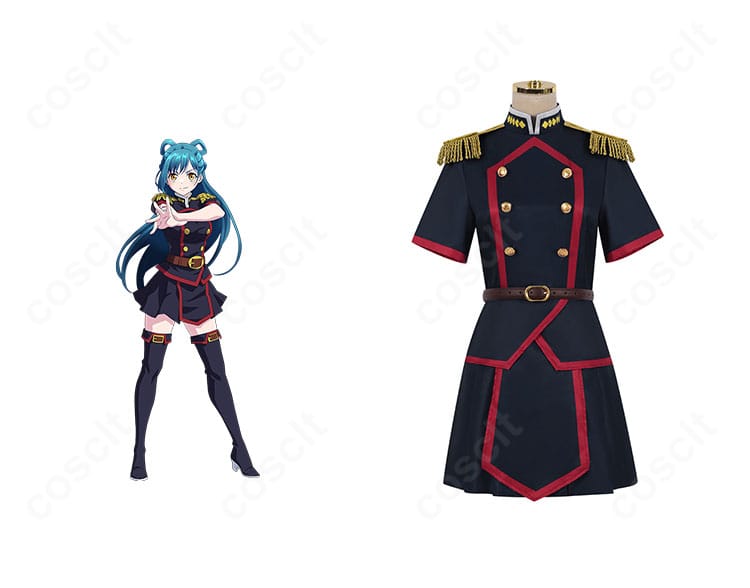 魔都精兵のスレイブ 東 日万凛 第七部隊制服の正面全体とキャラクター比較