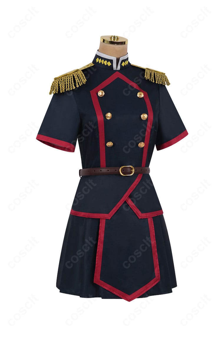 東 日万凛 コスプレの側面図。Aラインの美しいシルエットと縫製ディテール