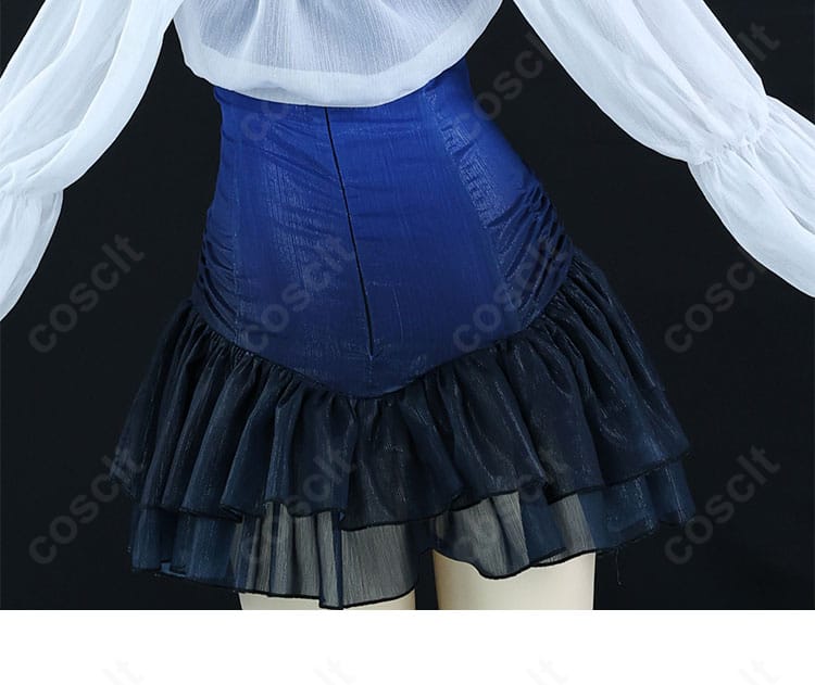 スカート風パーツの詳細：ペルソナ5：ザ・ファントムX 多祢村理子 水着衣装の裾飾りとドレープ感を捉えた画像