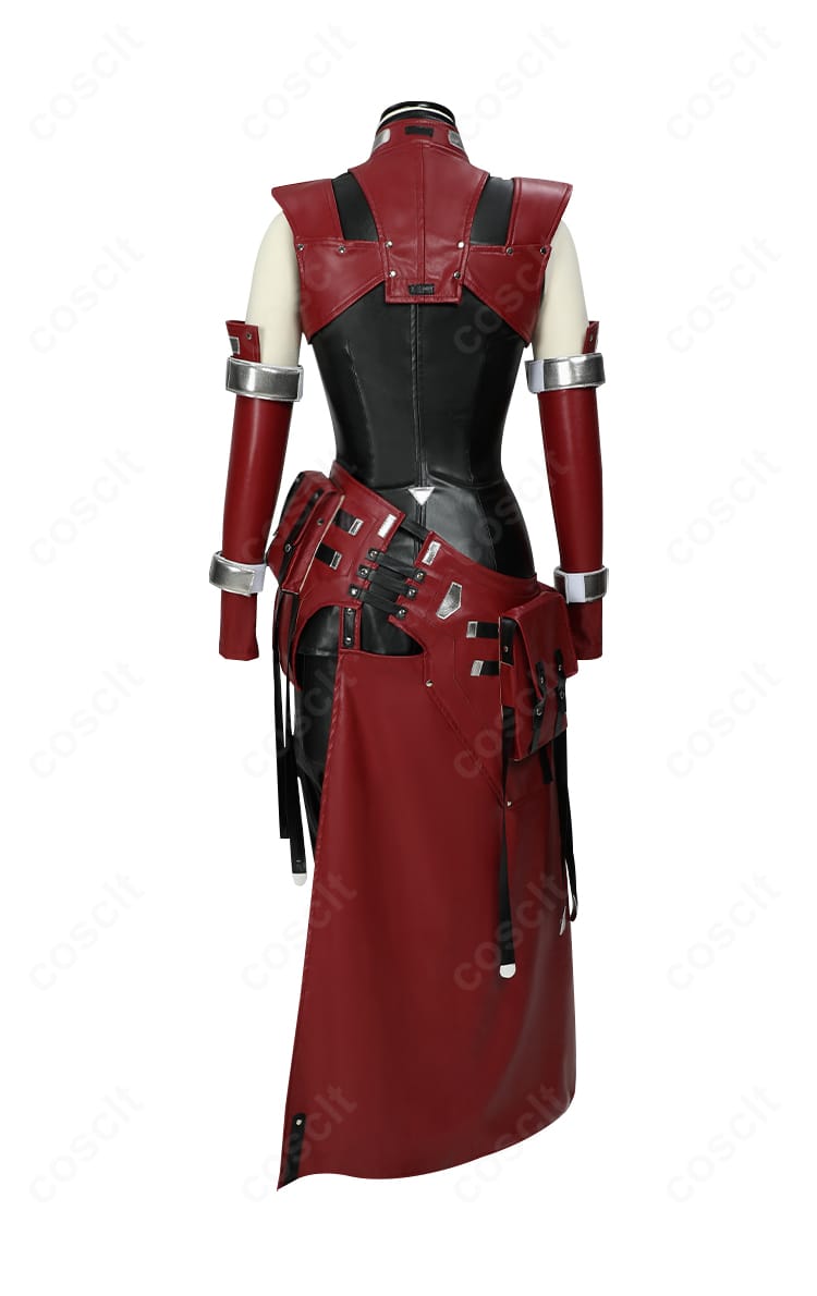 エアリス・ゲインズブール衣装 背面全体。背中のラインとフィット感、スカートの落ち感を確認できる構図。