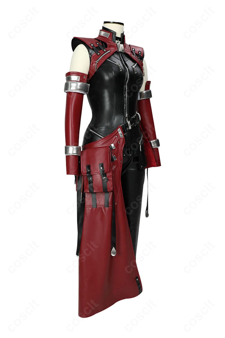 エアリス・ゲインズブール衣装 側面ビュー。袖とウエストラインのディテールが分かる角度で、シルエットの美しさを強調。