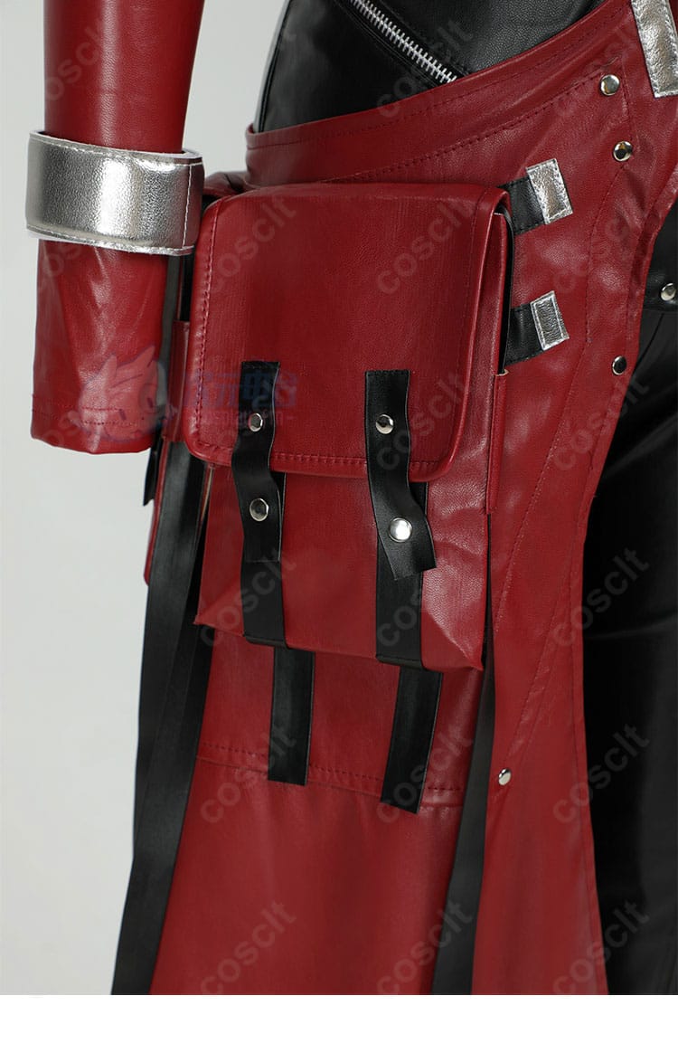 エアリス・ゲインズブール衣装 ウエスト周りの装飾。ベルト風意匠と装飾パーツでキャラクター性を演出。