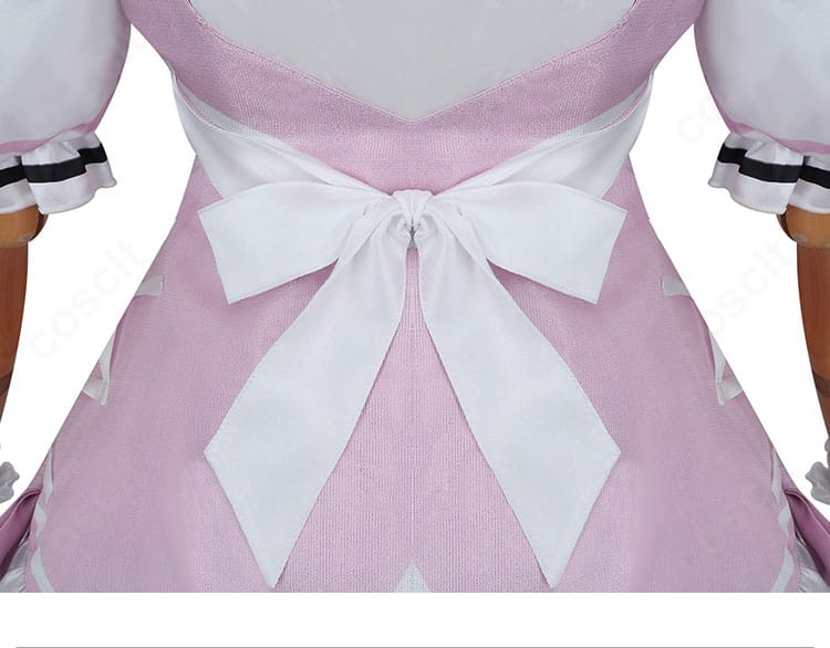 湊あくあ コスプレ衣装のウエスト蝶結び装飾。後ろ姿のポイントになる大リボン