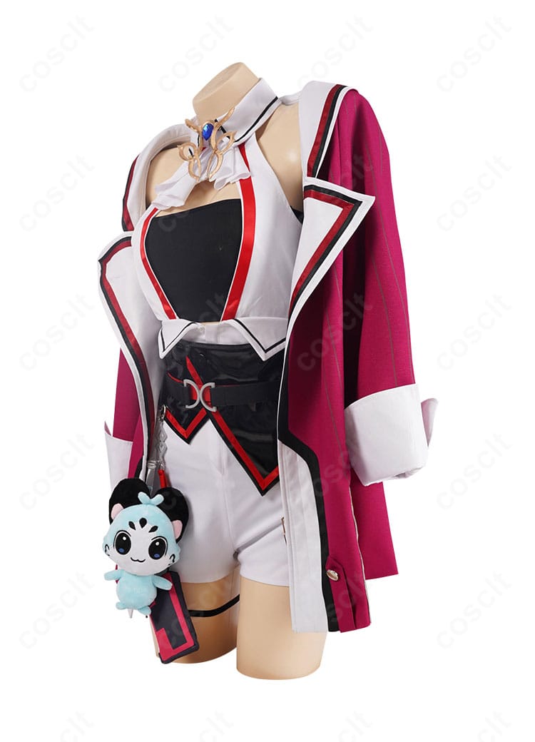 側面から見たラオーラ・パンテーラ衣装。袖のボリュームと腰周りの立体装飾のバランスが分かる。