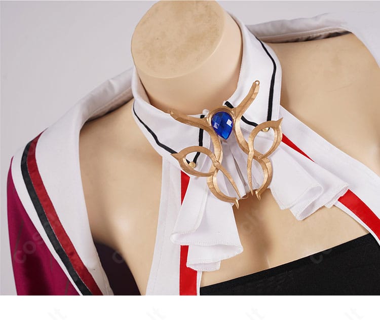 領結の装飾詳細。結びの形状と中央パーツの意匠、テクスチャを明瞭に示す。