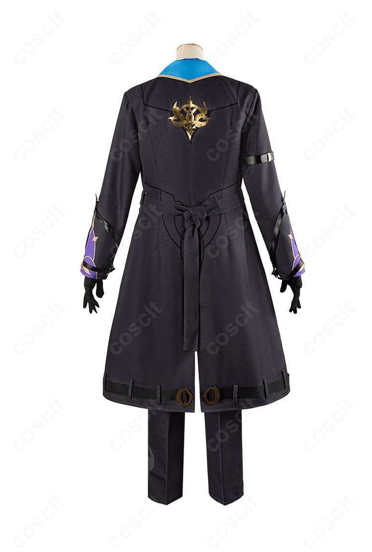 にじさんじ 榊ネス コスプレ衣装の背面。背中の切替とベルト位置、裾のラインを示すディテール。