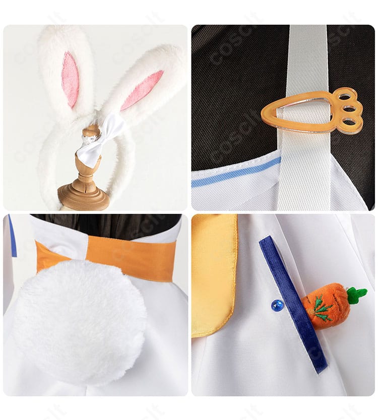 ホロライブ 兎田ぺこら ぺこらマミー衣装の髪飾り・耳カチューシャの詳細。アクセの質感と安定した固定構造が分かる。