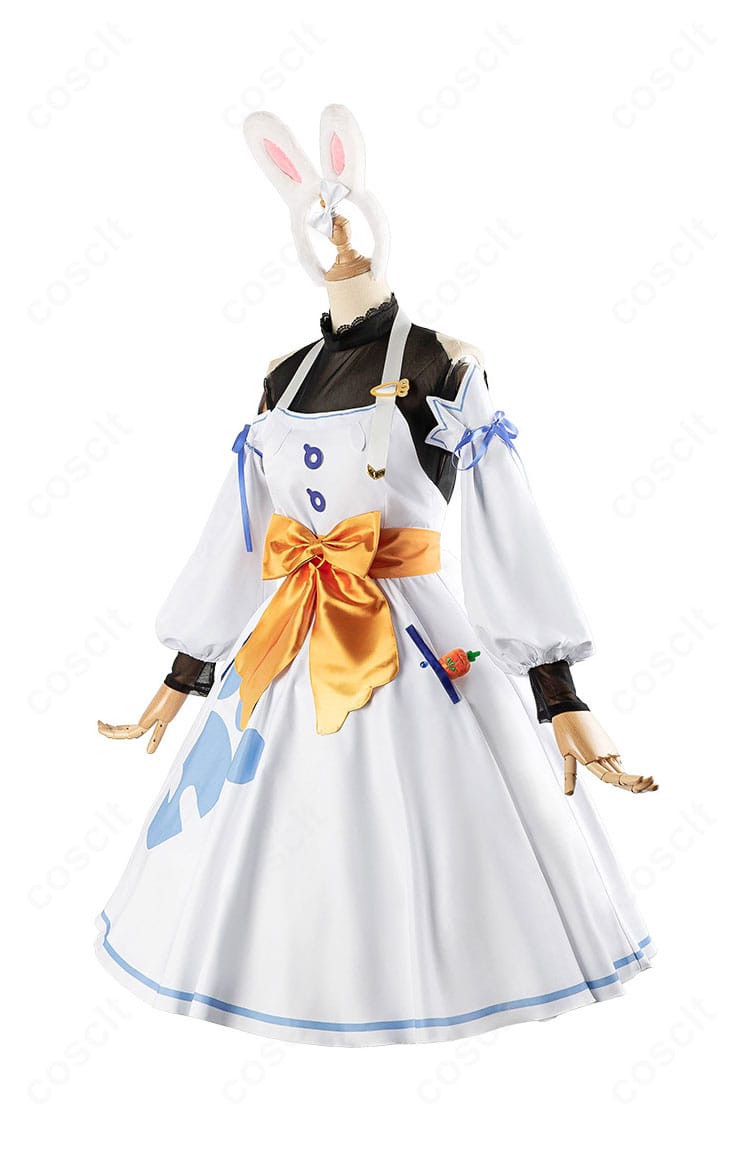 ホロライブ 兎田ぺこら ぺこらマミー衣装の左側面ディテール。フィット感と動きやすさ、縫製の仕上がりが確認できるカット。