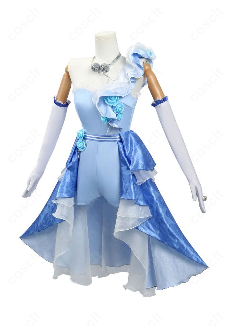 調香師(ヴェラ・ナイエル)波を追うバラ コスプレ衣装の側面シルエット