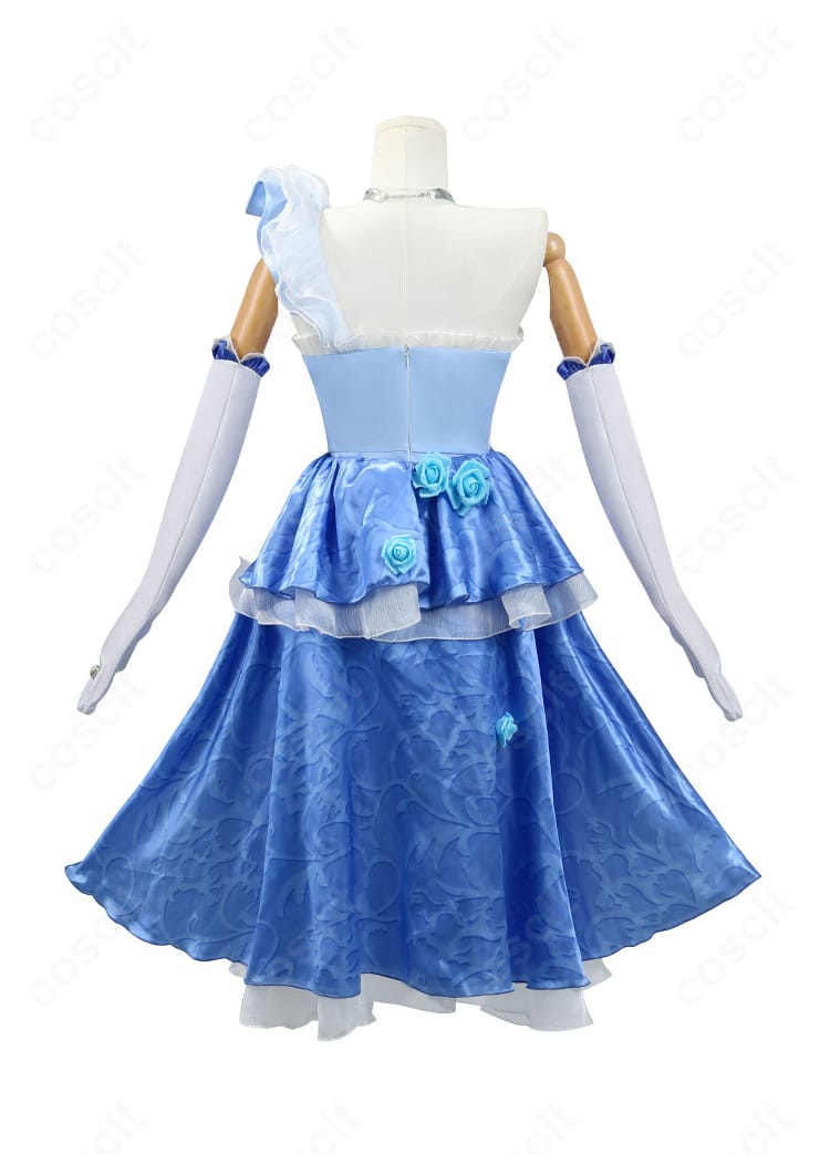 調香師(ヴェラ・ナイエル)波を追うバラ コスプレ衣装の背面デザイン