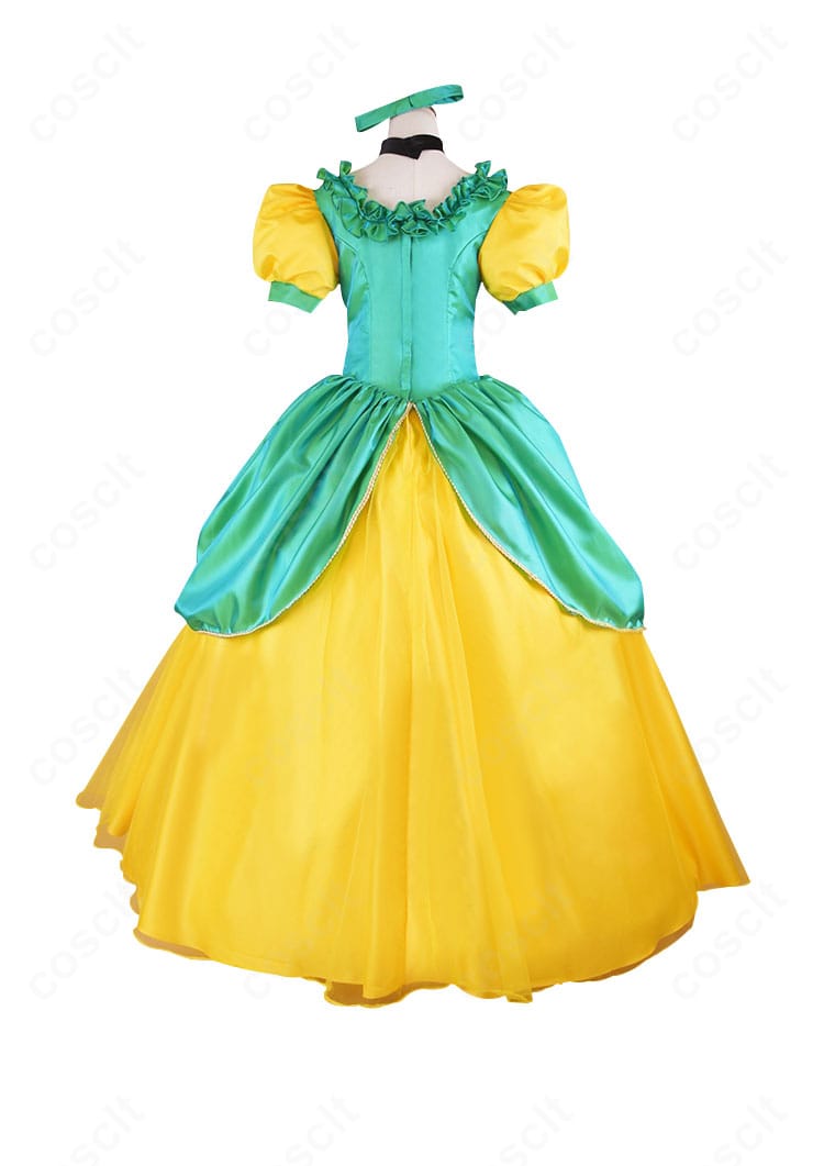 シンデレラ 実写 ドリゼラ・トレメインのコスプレ衣装 背面。縫製の整いと後ろ姿のボリューム感を表現。