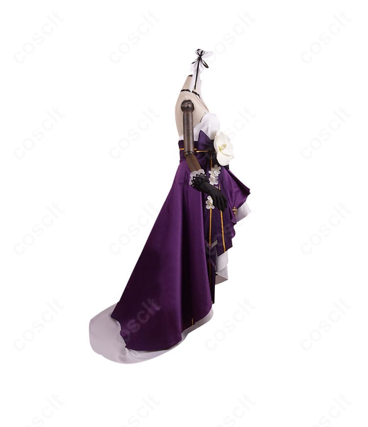 HK416 星の繭 コスプレ衣装の右側面全体像。ラインをきれいに見せるシルエットが分かる角度。