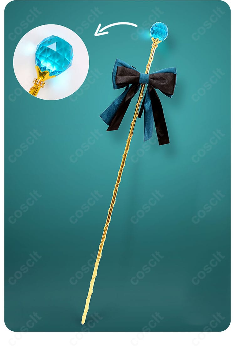 初音ミクコスプレ衣装の法杖風アクセサリー装飾アップ｜先端モチーフの質感