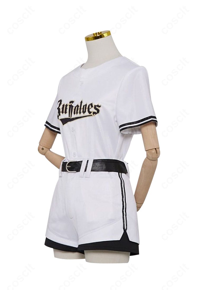 白銀ノエルのコラボコスチュームを左側面から撮影したシルエット確認用画像